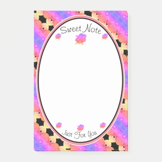 Post-it® Un super doux Fleurs (Devant)