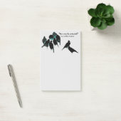 Post-it® Un troupeau d'oiseaux noirs Les Ravens (Bureau)