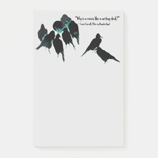 Post-it® Un troupeau d'oiseaux noirs Les Ravens (Devant)