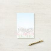 Post-it® Un zèbre parmi les tulipes (Sur un bureau)
