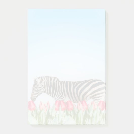 Post-it® Un zèbre parmi les tulipes (Devant)