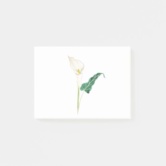 Post-it® une aquarelle blanche calla lily (Devant)