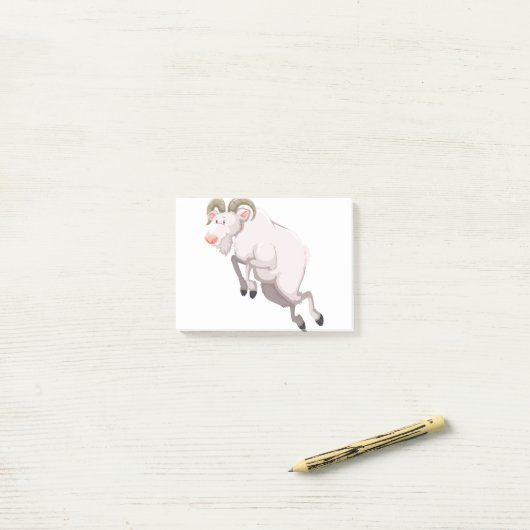 Post-it® Une chèvre sauteuse (Sur un bureau)