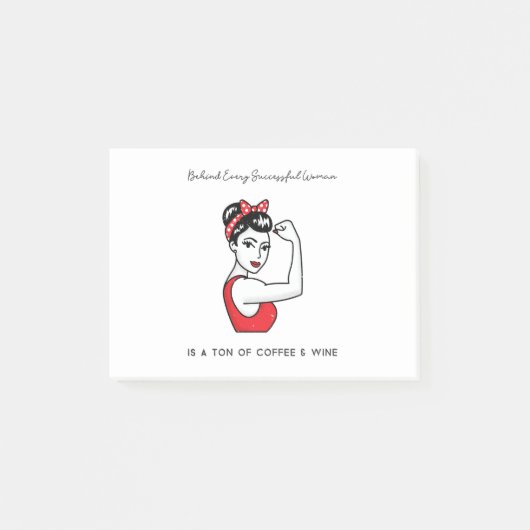 Post-it® Une Citation Amusante Derrière Chaque Femme Réussi (Devant)