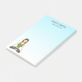 Post-it® Une Femme De Yoga À Lotus Pose Instructeur De Yoga (Incliné)