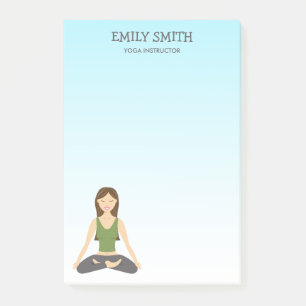 Post-it® Une Femme De Yoga À Lotus Pose Instructeur De Yoga