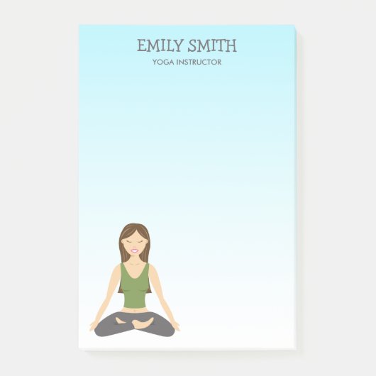 Post-it® Une Femme De Yoga À Lotus Pose Instructeur De Yoga (Devant)