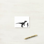 Post-it® Une Fille Marchant Son Animal Dinosaur Dinosaur Di (Sur un bureau)