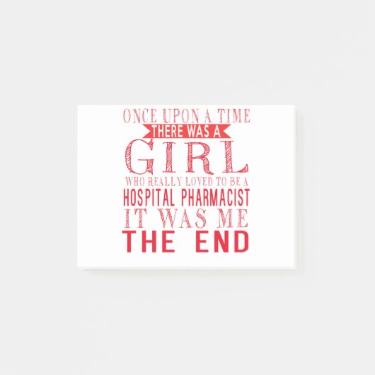 Post-it® Une Fille Qui Aimait Être Pharmaciste À L'Hôpital (Devant)