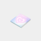 Post-it® Une forme de coeur en néon rose (Incliné)