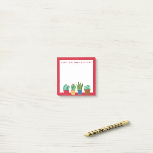 Post-it® Une foule de Cactus (Sur un bureau)