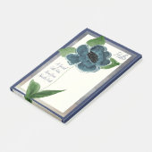 Post-it® Une Grande Note Bleue Gris Fleur D'Un Ami (Incliné)