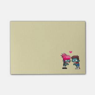Post-it® Une jolie illustration de couple Zombie