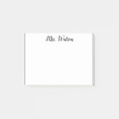 Post-it® une note d'ajouter nom de professeur simple bordur (Devant)