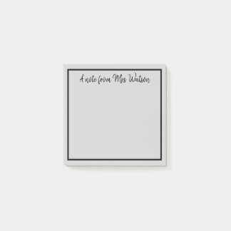 Post-it® une note d'ajouter nom de professeur simple bordur