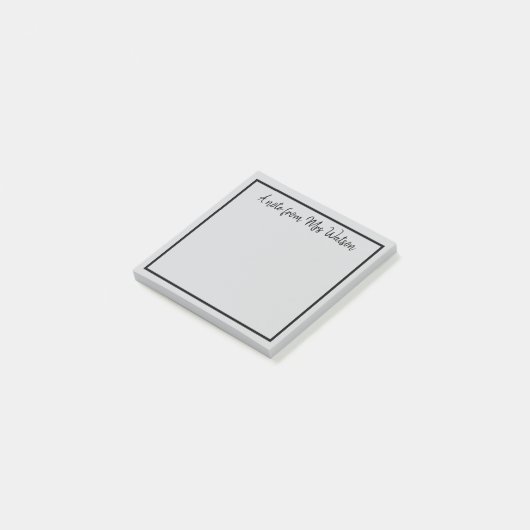 Post-it® une note d'ajouter nom de professeur simple bordur (Incliné)