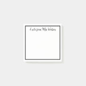 Post-it® une note d'ajouter nom de professeur simple bordur (Devant)