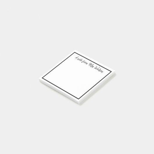 Post-it® une note d'ajouter nom de professeur simple bordur (Incliné)