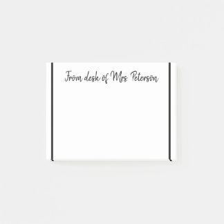 Post-it® une note d'ajouter nom de professeur simple bordur