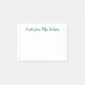 Post-it® une note d'ajouter nom de professeur simple bordur (Devant)