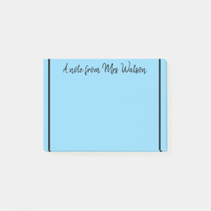 Post-it® une note d'ajouter nom de professeur simple bordur