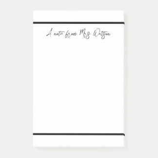 Post-it® une note d'ajouter nom de professeur simple bordur