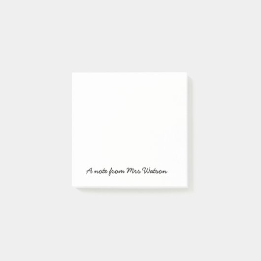 Post-it® une note d'ajouter nom de professeur simple bordur (Devant)
