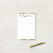Post-it® une note d'ajouter nom de professeur simple bordur (Sur un bureau)