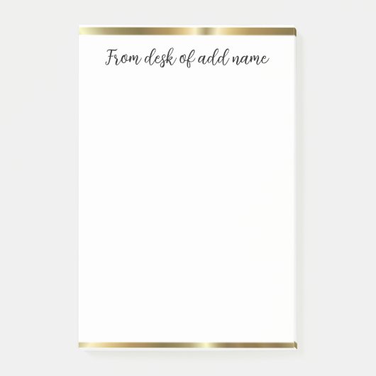Post-it® une note d'ajouter nom de professeur simple bordur (Devant)