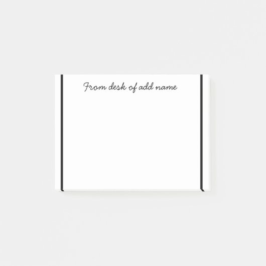 Post-it® une note d'ajouter nom de professeur simple bordur (Devant)