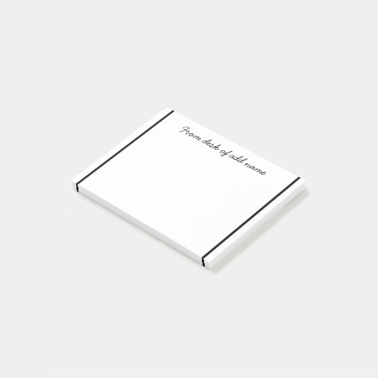 Post-it® une note d'ajouter nom de professeur simple bordur (Incliné)