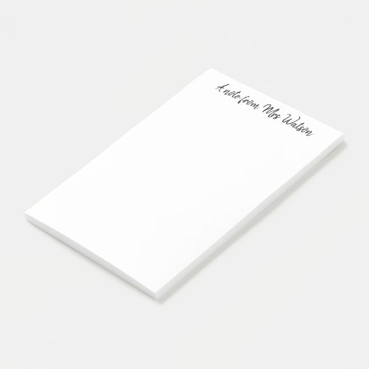 Post-it® une note d'ajouter nom de professeur simple minima (Incliné)