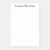 Post-it® une note d'ajouter nom de professeur simple minima (Devant)