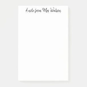 Post-it® une note d'ajouter nom de professeur simple minima