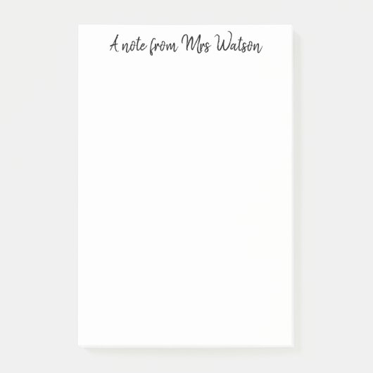 Post-it® une note d'ajouter nom de professeur simple minima (Devant)