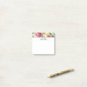 Post-it® Une note de bloc-notes personnalisé de roses de bu (Sur un bureau)