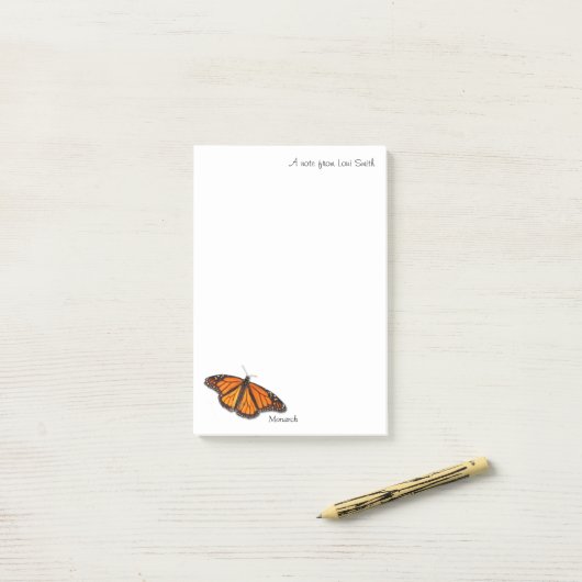 Post-it® Une note de ... Bloc-notes pour papillon monograph (Sur un bureau)