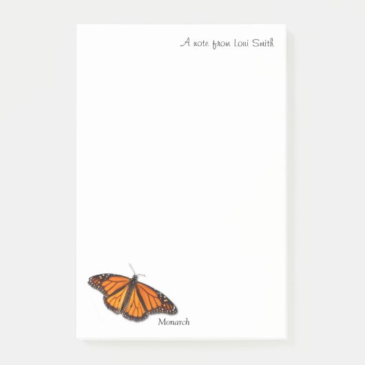 Post-it® Une note de ... Bloc-notes pour papillon monograph (Devant)