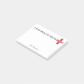 Post-it® Une note de la croix rouge de premiers secours (Incliné)