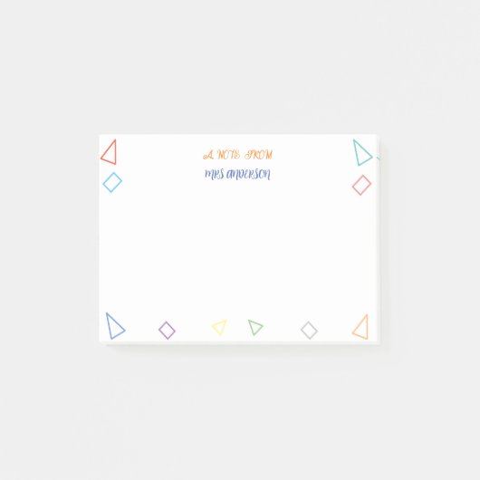 Post-it® Une note de l'enseignant Gift (Devant)