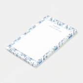 Post-it® Une note de | Note florale de chinoiserie bleue (Incliné)