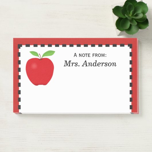 Post-it® Une note de professeur avec Apple rouge (Bureau)