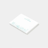 Post-it® Une note de Teal de l'animal de chien mignon Notes (Incliné)