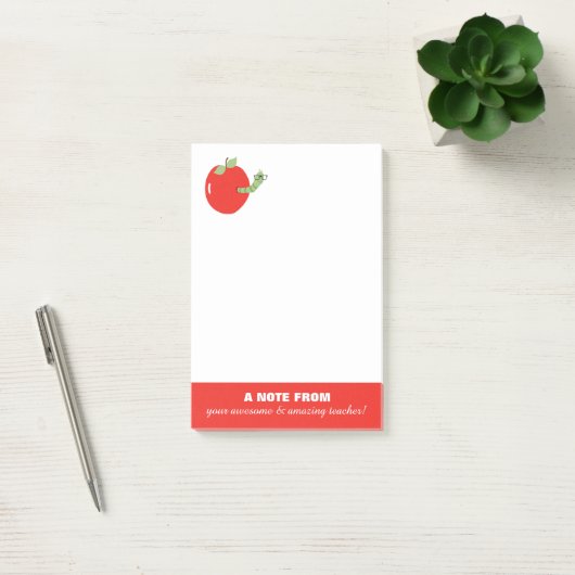 Post-it® Une note de votre professeur Post it Notes (Bureau)