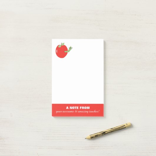 Post-it® Une note de votre professeur Post it Notes (Sur un bureau)