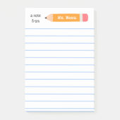 Post-it® Une note du crayon jaune... enseigne le cadeau (Devant)