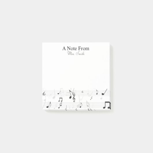 Post-it® Une Note Du Musicien De Whimsical Music Note (Devant)