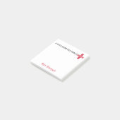 Post-it® Une note du symbole rouge de premiers secours (Incliné)