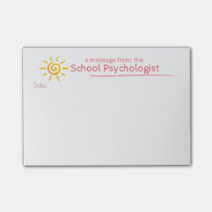 Post-it® Une note ensoleillée du psychologue d'école