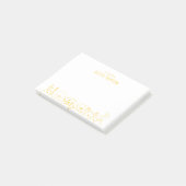 Post-it® Une note jaune de notes de croquis d'animal de chi (Incliné)